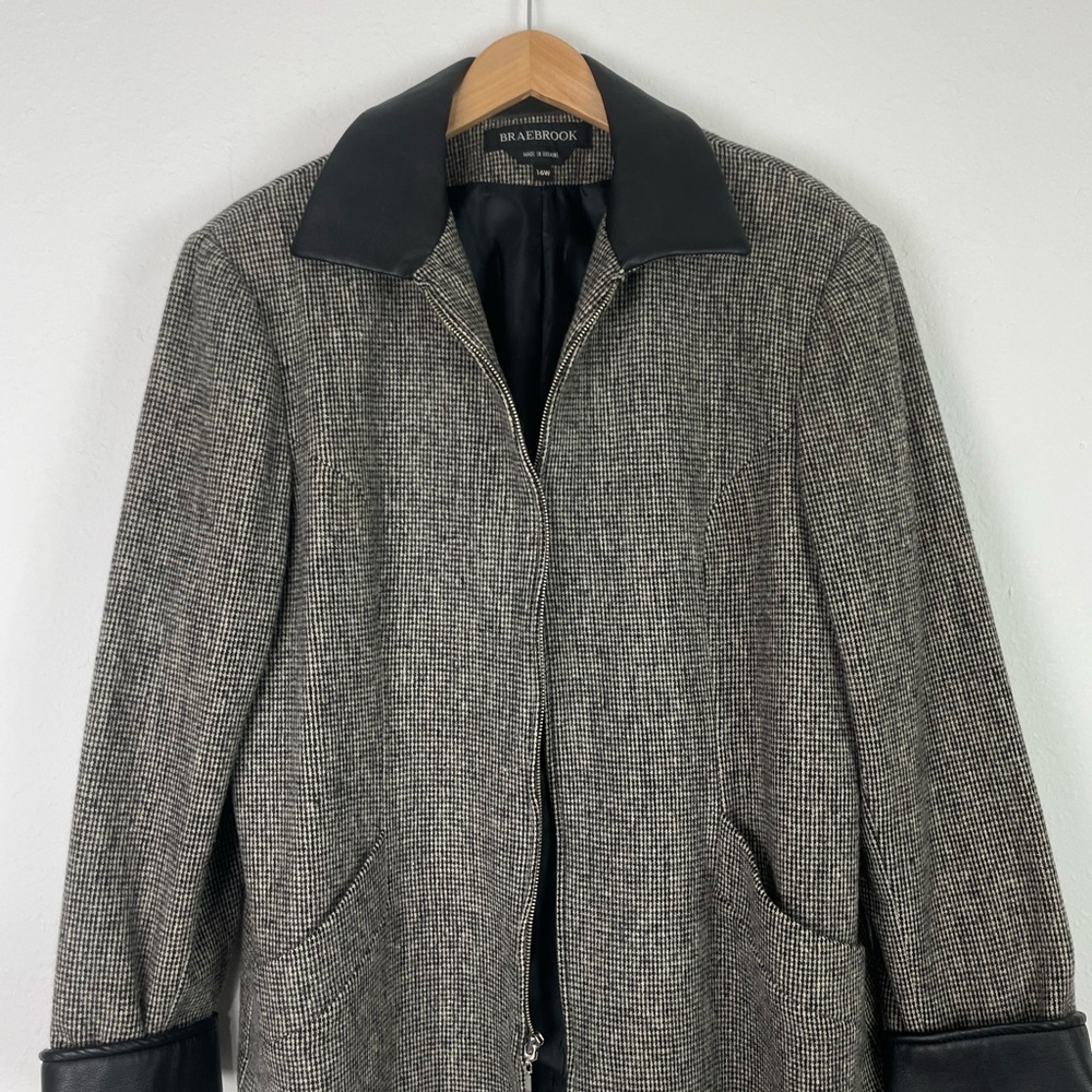BraeBrook Vintage Wool Houndstooth Jacket